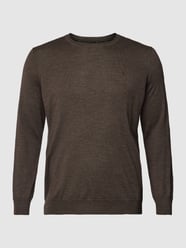 PLUS SIZE Strickpullover mit Rundhalsausschnitt von Polo Ralph Lauren Big & Tall Braun - 33