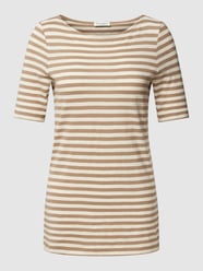 T-shirt met streepmotief van Marc O'Polo Bruin - 19