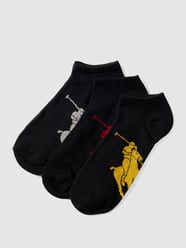 Sneakersocken mit Logo-Print im 3er-Pack von Polo Ralph Lauren Underwear Schwarz - 26