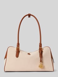 Torba z uchwytami z czystej bawełny z obszyciem ze skóry model 'MARCY' od Lauren Ralph Lauren - 16