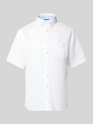 Regular fit linnen overhemd met Button-downkraag van Fynch-Hatton - 4
