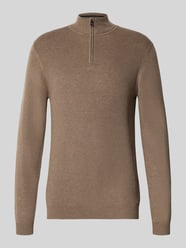 Slim Fit Strickpullover aus Baumwoll-Mix mit Viskose-Anteil von ROY ROBSON Beige - 21