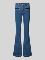 High Waist Flared Jeans mit Gürtelschlaufen von Liu Jo White Blau - 26