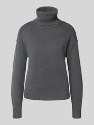 Sweter z golfem o luźnym kroju w dzianinowym stylu od Christian Berg Woman - 11