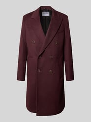 Mantel mit Reverskragen und Eingrifftaschen von Christian Berg Men Bordeaux - 1