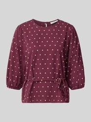 Regular Fit Blusentop aus reiner Baumwolle von Marc O'Polo DENIM Bordeaux - 23