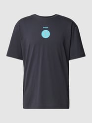 T-Shirt mit Label-Print Modell 'Tee 2' von BOSS Green Blau - 44