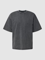 T-shirt met structuurmotief van REVIEW Grijs / zwart - 32