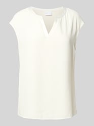 Regular Fit Blusentop mit Kappärmeln von Jake*s Collection Beige - 5