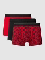 Trunks mit elastischem Logo-Bund im 3er-Pack Modell 'JOE' von Guess Rot - 18