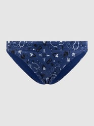 Bikini-Hose mit Logo-Muster  von Karl Lagerfeld Beachwear Blau - 32