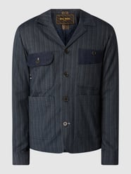 Jacke mit Fischgrat-Dessin Modell 'Melvin' von MOS MOSH Blau / Türkis - 37