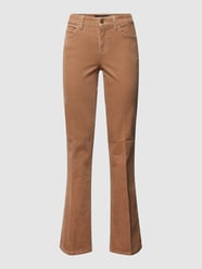 Broek in ribcordlook, model 'Paris' van Cambio Bruin - 42