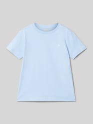 T-Shirt mit Logo-Stitching von Polo Ralph Lauren Kids Blau - 41