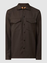 Overhemdjack met viscose, model 'Nolan' van MOS MOSH Bruin - 16