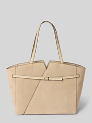 Shopper van echt Runder suède Model 'BOSS REVERS TOTE SU' van BOSS Beige - 2
