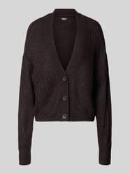 boxy fit gebreid jack met v-hals model 'CAROL' van ONLY - 19