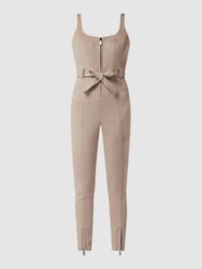 Jumpsuit in Veloursleder-Optik  von Guess Braun - 37