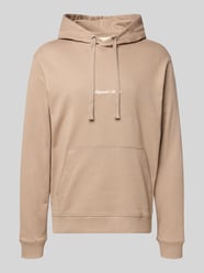 Hoodie mit Känguru-Tasche und Label-Stitching von Jack & Jones Beige - 30