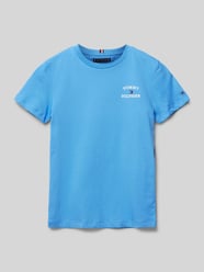 T-Shirt mit Label-Print von Tommy Hilfiger Teens Blau - 16