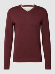 Gebreide pullover met V-hals van Tom Tailor Bordeaux - 9