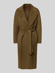Płaszcz wełniany o kroju relaxed fit z domieszką jedwabiu i kaszmiru model „MSTCLES” od Max Mara Studio - 2