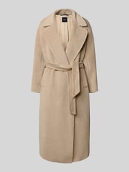 Regular fit lange wollen jas met alpaca en mohair, model 'TEMPERA' van Weekend Max Mara Beige - 20