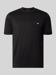 T-Shirt aus Lyocell-Mix mit Label-Stitching von Emporio Armani - 26