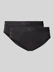 Slip mit Label-Bund Modell 'Base Brief' im 2er-Pack von SLG - 18