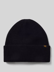 beanie met brede omslag en labeldetail van camel active - 9