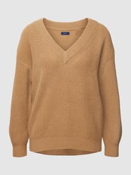 Gebreide pullover met V-hals van Gant Groen - 37