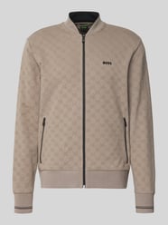 Regular Fit Sweatjacke aus Baumwoll-Mix Modell 'SW_Revival Skarley' von BOSS Green Beige - 18