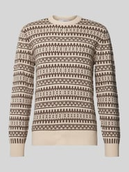 Strickpullover mit gerippten Abschlüssen Modell 'FARFLY' von SELECTED HOMME Beige - 44