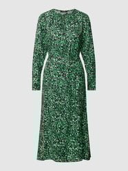 Midikleid mit Schlüsselloch-Ausschnitt von comma Grün - 41