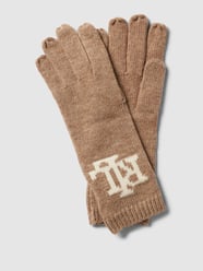 Rękawiczki z nadrukiem z logo od Lauren Ralph Lauren Brązowy - 9