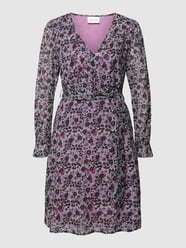 Knielanges Kleid mit floralem Allover-Muster Modell 'Isabella' von FABIENNE CHAPOT Pink - 3