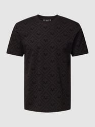 T-shirt z nadrukiem na całej powierzchni model ‘Fenno’ od 19V69 Italia Czarny - 33