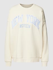 Sweatshirt mit Label-Stitching von REVIEW Beige - 43