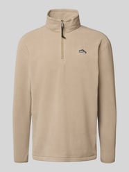 Fleecepullover met labelstitching en opstaande kraag van Superdry Beige - 38