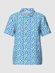 Blouse met all-over motief van Marc O'Polo Denim Blauw - 27