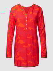 Blouse met bloemmotief van Montego Oranje - 6