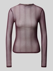Slim Fit Longsleeve in semitransparenter Optik Modell 'TURNO' von VILA Bordeaux - 23