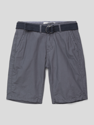 Bermuda met riem van Petrol Grijs / zwart - 7