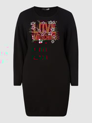 PLUS SIZE Kleid mit Kaschmir-Anteil von Love Moschino Grau / Schwarz - 9