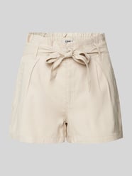 Szorty o kroju regular fit z wiązanym paskiem model ‘LARIS’ od Only - 19