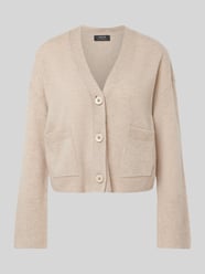 Kaschmircardigan mit aufgesetzten Taschen von Marc Cain Beige - 39