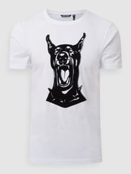 T-shirt o kroju slim fit z nadrukiem  od Antony Morato Biały - 8