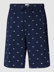 Sweatshorts mit Allover-Logo-Muster Modell 'Croco Print' von Lacoste Blau - 41
