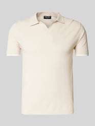 Slim Fit Poloshirt mit V-Ausschnitt von Antony Morato Beige - 15