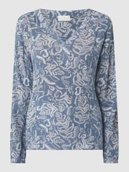 Blouseshirt van viscose, model 'Kageisa' van Kaffe Blauw - 27
